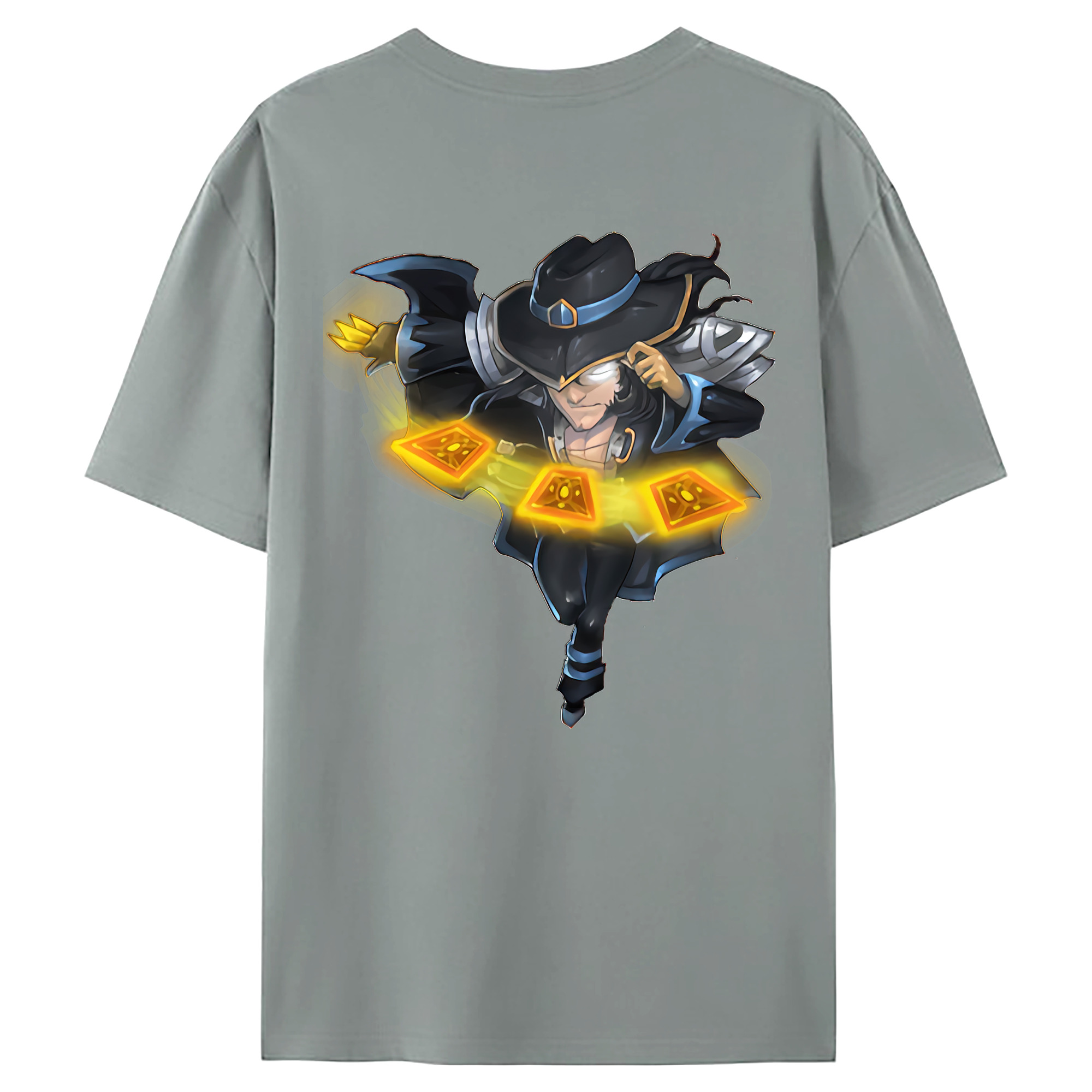 （画像用） リーグ・オブ・レジェンド League of Legends LOL 綿100％ メンズ半袖Tシャツ（バックプリント） 通気性